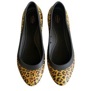 Crocs Iconic Comfort Animal Print Flats Women's Sz 8